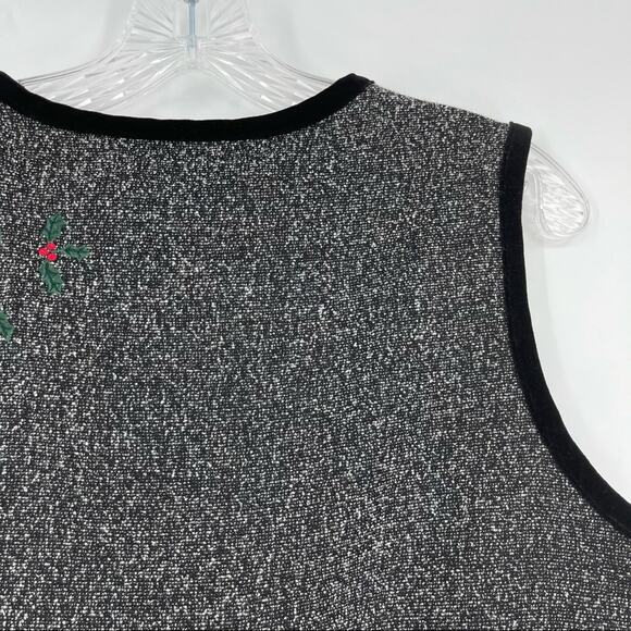 Christopher & Banks Holiday Christmas Sweater Vest Small Preppy Holiday Party - Picture 14 of 15